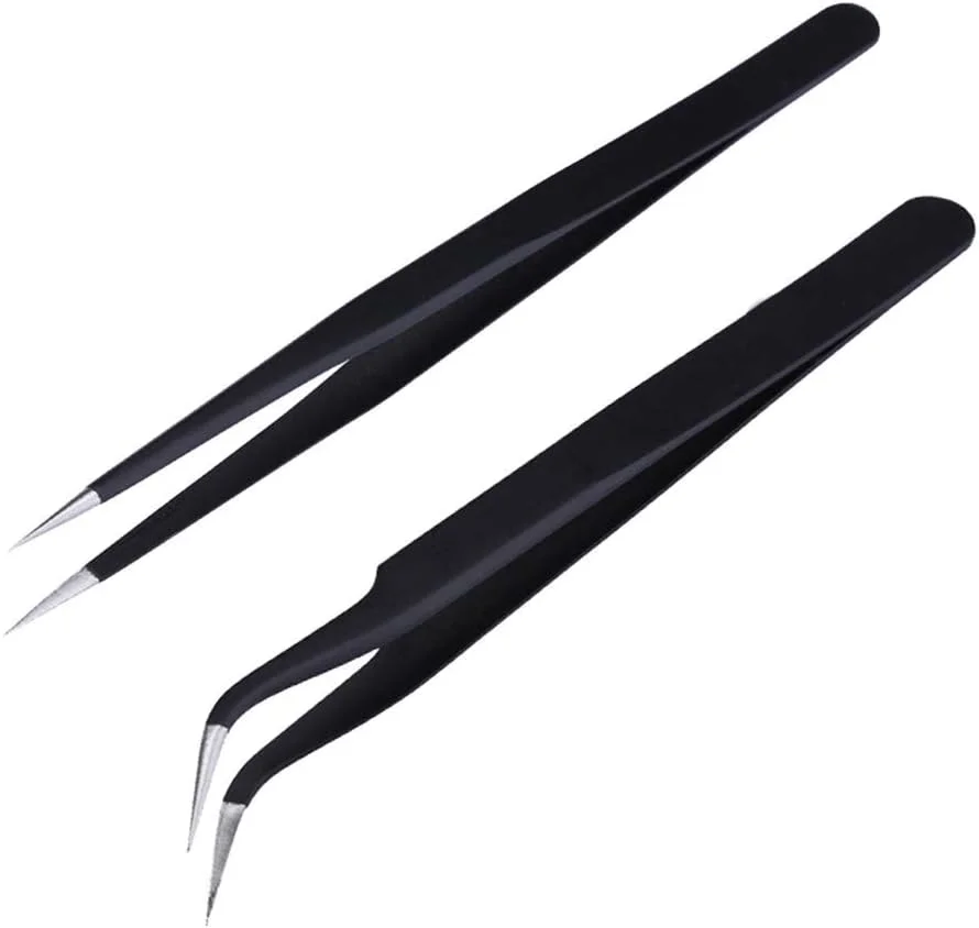 موچین طراحی ناخن، ابزار برداشتن نگین ناخن، موچین استیکر ناخن، ابزار برداشتن برچسب، موچین فویل ناخن و کاشت مژه، 2 عدد موچین مشکی برای طراحی ناخن موچین طراحی ناخن، ابزار برداشتن نگین ناخن، موچین استیکر ناخن، ابزار برداشتن برچسب، موچین فویل ناخن و کاشت مژه، 2 عدد موچین مشکی برای طراحی ناخن