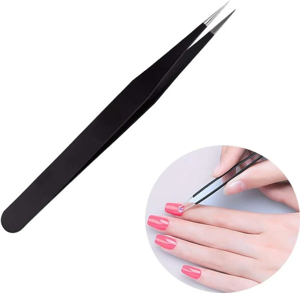 موچین طراحی ناخن، ابزار برداشتن نگین ناخن، موچین استیکر ناخن، ابزار برداشتن برچسب، موچین فویل ناخن و کاشت مژه، 2 عدد موچین مشکی برای طراحی ناخن موچین طراحی ناخن، ابزار برداشتن نگین ناخن، موچین استیکر ناخن، ابزار برداشتن برچسب، موچین فویل ناخن و کاشت مژه، 2 عدد موچین مشکی برای طراحی ناخن