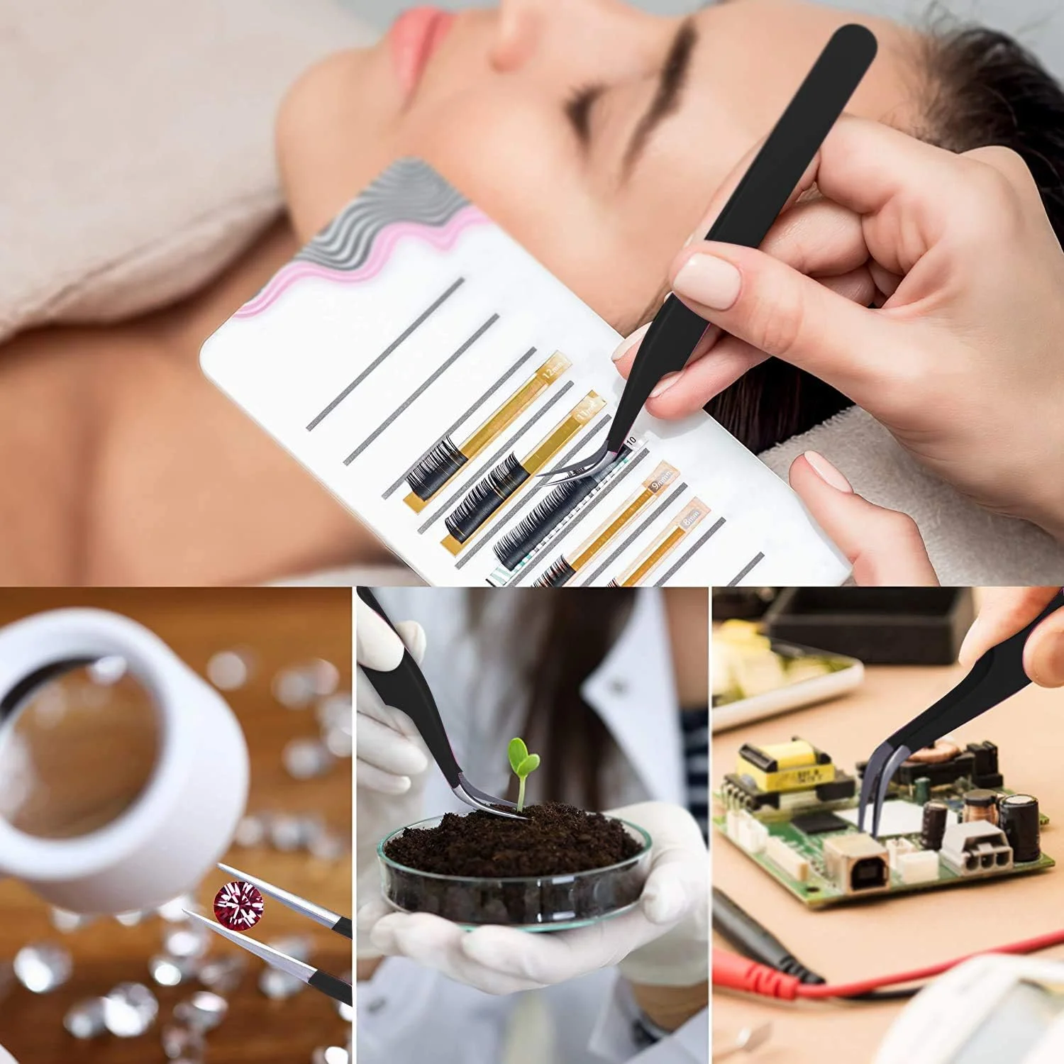 موچین طراحی ناخن، ابزار برداشتن نگین ناخن، موچین استیکر ناخن، ابزار برداشتن برچسب، موچین فویل ناخن و کاشت مژه، 2 عدد موچین مشکی برای طراحی ناخن موچین طراحی ناخن، ابزار برداشتن نگین ناخن، موچین استیکر ناخن، ابزار برداشتن برچسب، موچین فویل ناخن و کاشت مژه، 2 عدد موچین مشکی برای طراحی ناخن