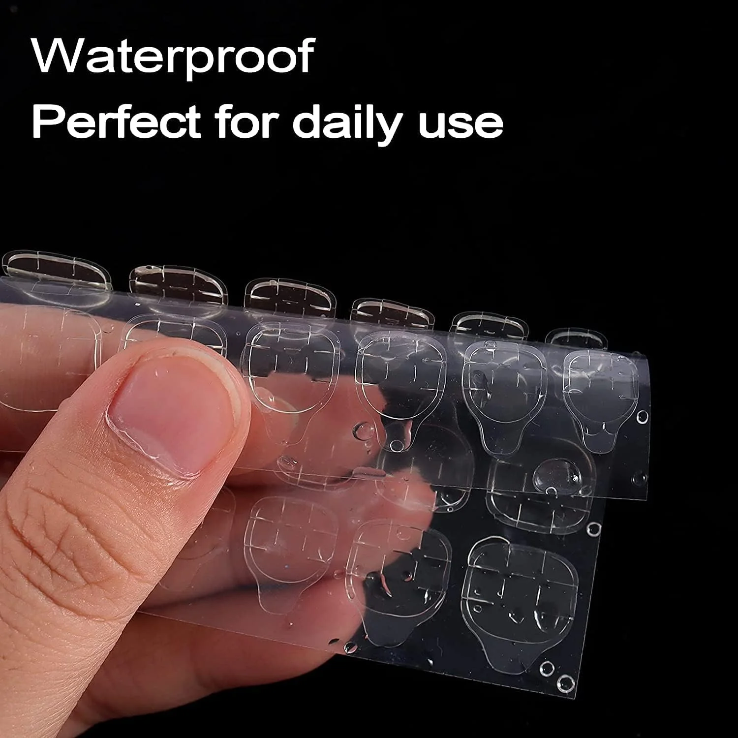 برچسب چسب ناخن SYOSI، تب های چسب دو طرفه نوک ناخن مصنوعی برای فشار دادن روی تب های چسبنده ناخن، چسب ناخن ژله ای ضد آب و تنفسی نوک ناخن مصنوعی، 30 ورق