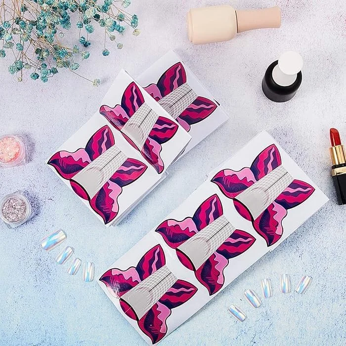 برچسب های فرم ناخن طرح پروانه، 300 عدد، برای کاشت ناخن با ژل و اکریلیک برچسب های فرم ناخن طرح پروانه، 300 عدد، برای کاشت ناخن با ژل و اکریلیک