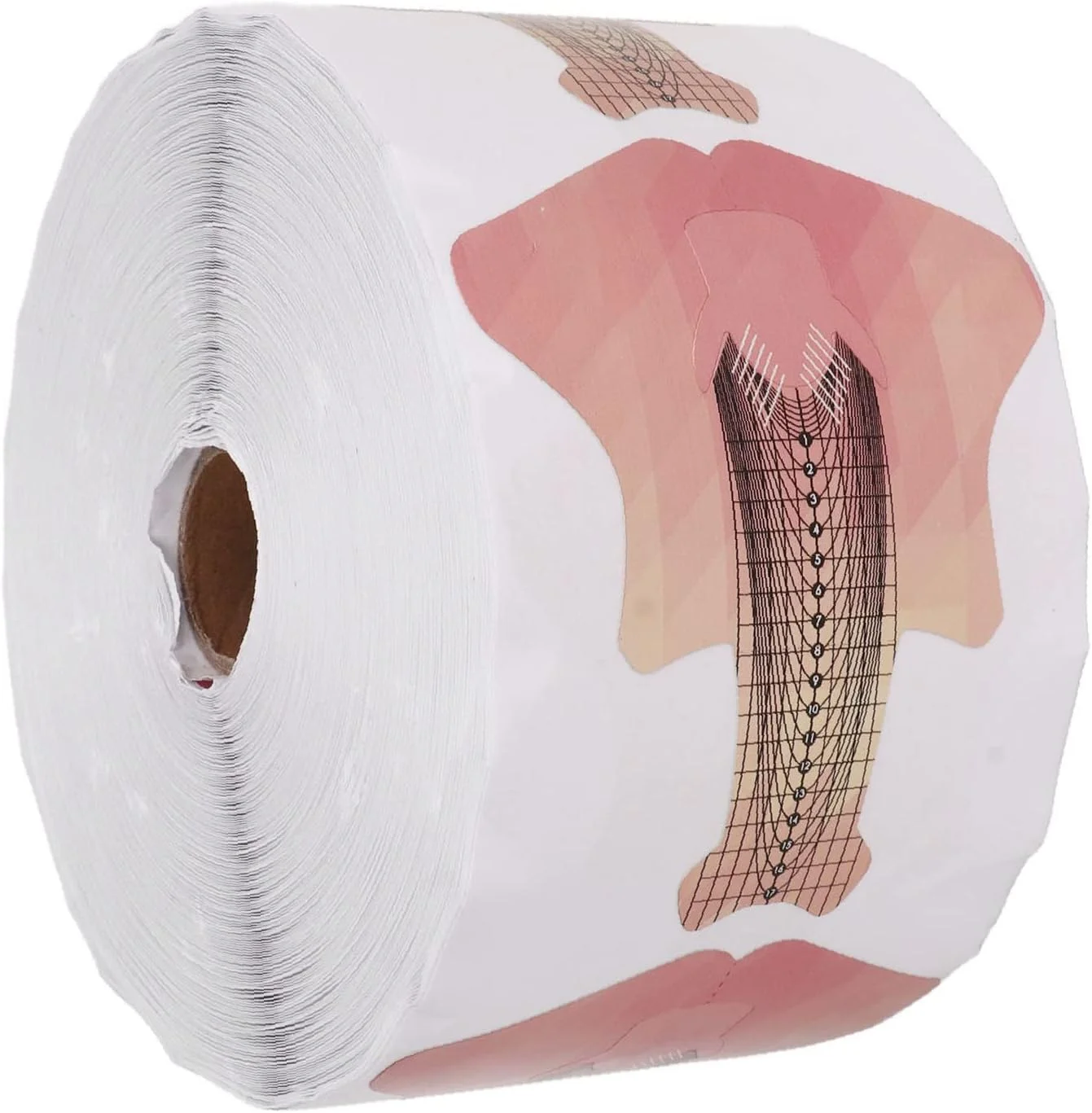 استیکر فرم ناخن جداشدنی خود چسب سوراندی، 500 عدد راهنمای فرم ناخن، علامت گذاری شده واضح، شکل دهنده فرم ناخن DIY برای سالن خانگی استیکر فرم ناخن جداشدنی خود چسب سوراندی، 500 عدد راهنمای فرم ناخن، علامت گذاری شده واضح، شکل دهنده فرم ناخن DIY برای سالن خانگی