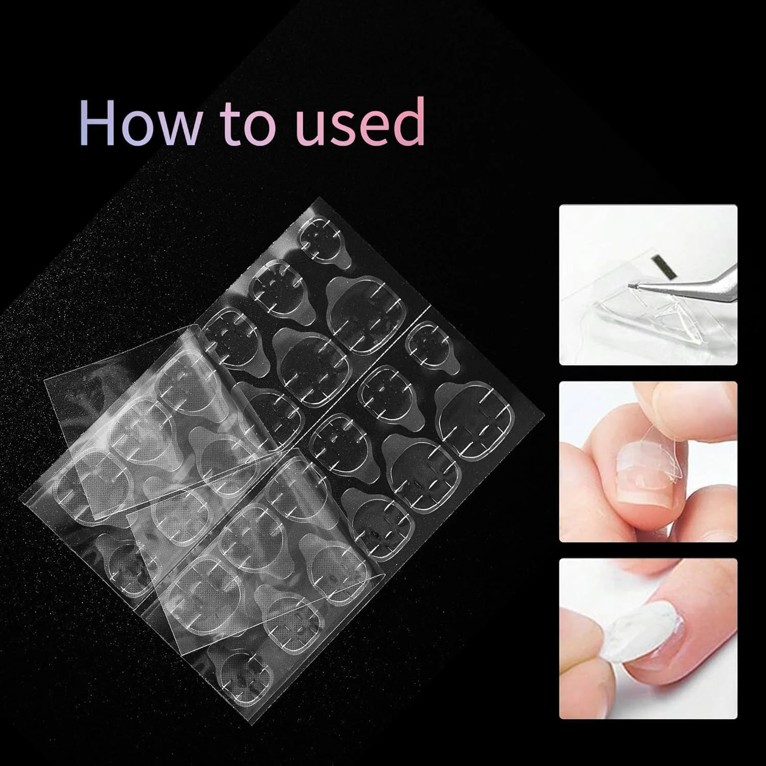 ۵۰ ورق چسب ژله ای ناخن - ضد آب، قابل تنفس، دو طرفه، فوق العاده چسبنده، شفاف، استیکرهای چسب ناخن مصنوعی انعطاف پذیر برای ناخن های پرسی و مانیکور ۵۰ ورق چسب ژله ای ناخن - ضد آب، قابل تنفس، دو طرفه، فوق العاده چسبنده، شفاف، استیکرهای چسب ناخن مصنوعی انعطاف پذیر برای ناخن های پرسی و مانیکور