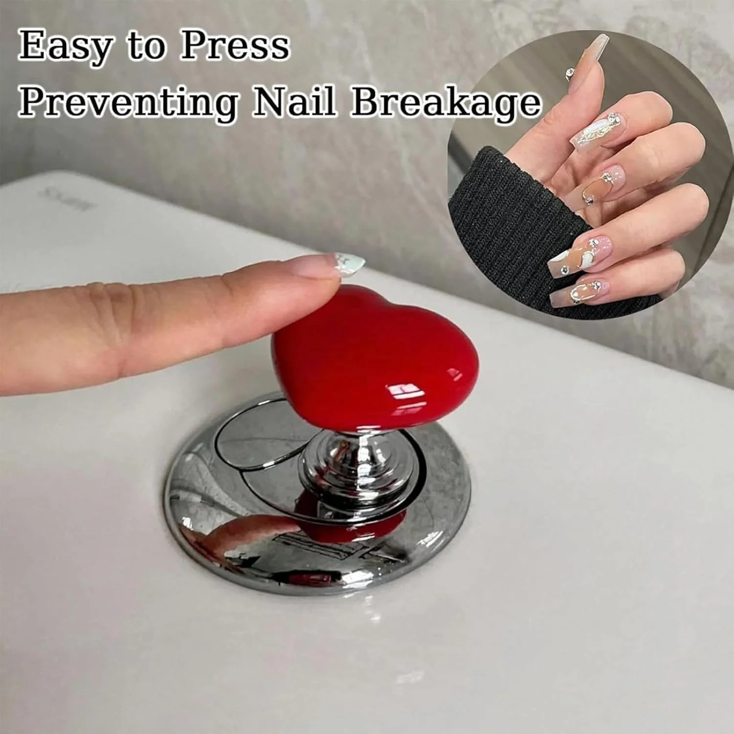 دکمه فشاری سیفون توالت ریان، استیکر جایگزین اهرم سیفون توالت برای محافظت از ناخن های بلند، دکمه فشاری سیفون توالت طرح قلب، استیکر دکمه سیفون توالت، دکمه فشاری سیفون توالت را به آسانی فشار دهید دکمه فشاری سیفون توالت ریان، استیکر جایگزین اهرم سیفون توالت برای محافظت از ناخن های بلند، دکمه فشاری سیفون توالت طرح قلب، استیکر دکمه سیفون توالت، دکمه فشاری سیفون توالت را به آسانی فشار دهید