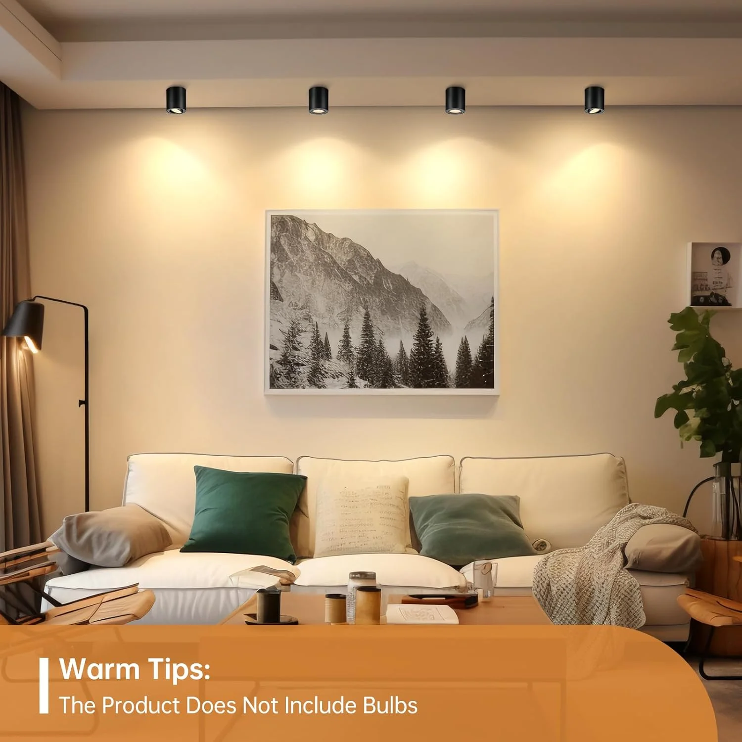 wowatt ست 4 عددی چراغ سقفی ال ای دی مشکی با سطح قابل تنظیم، چراغ سقفی با سوکت GU10، برای ماژول های GU10 و ال ای دی، چراغ سقفی آلومینیومی، قطر 80 x 85 میلی متر، گرد (بدون لامپ)