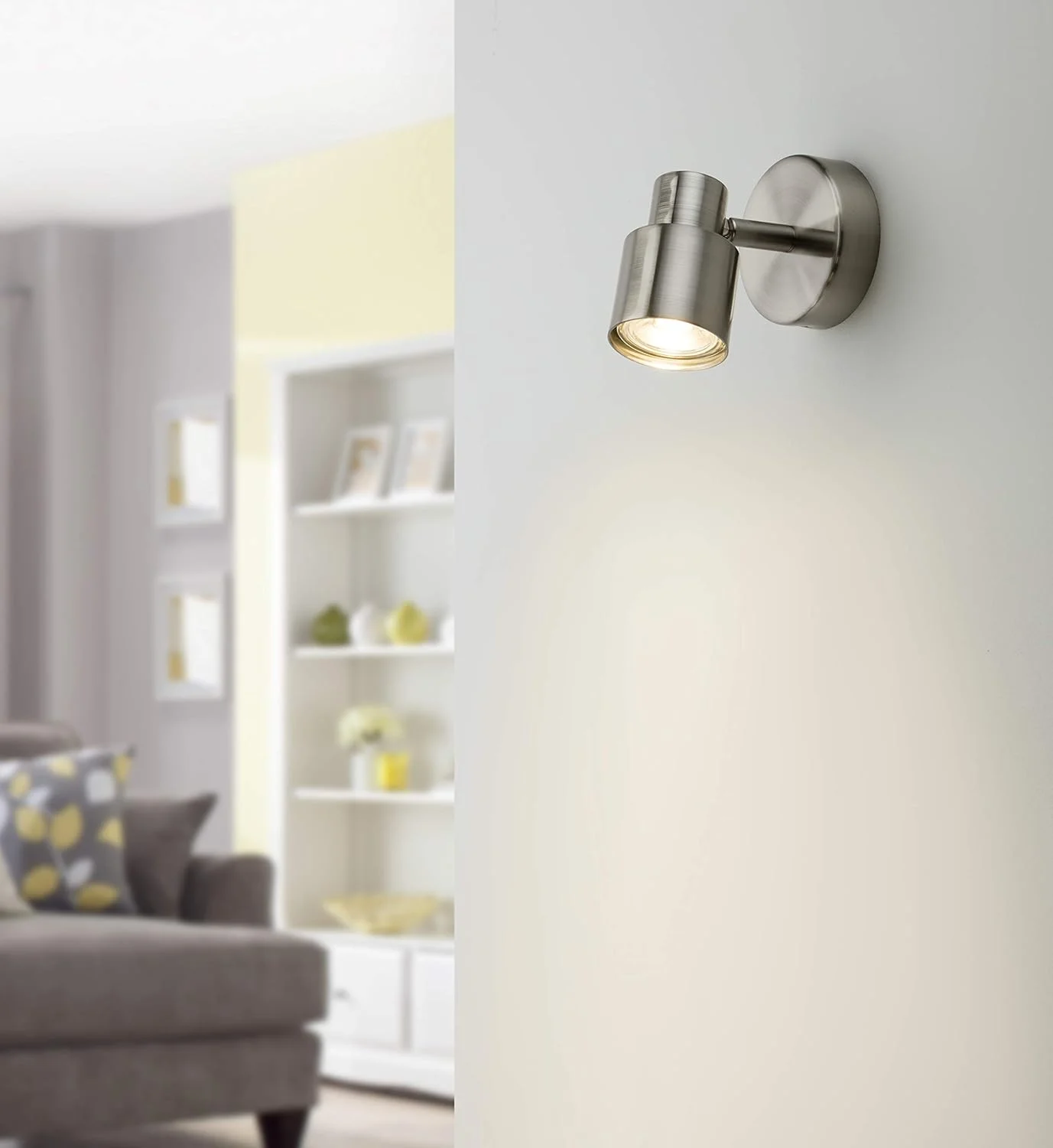 چراغ نقطه‌ای قابل تنظیم GU10 نایتسبریج، فولاد فشرده، 50 وات، برنج عتیقه