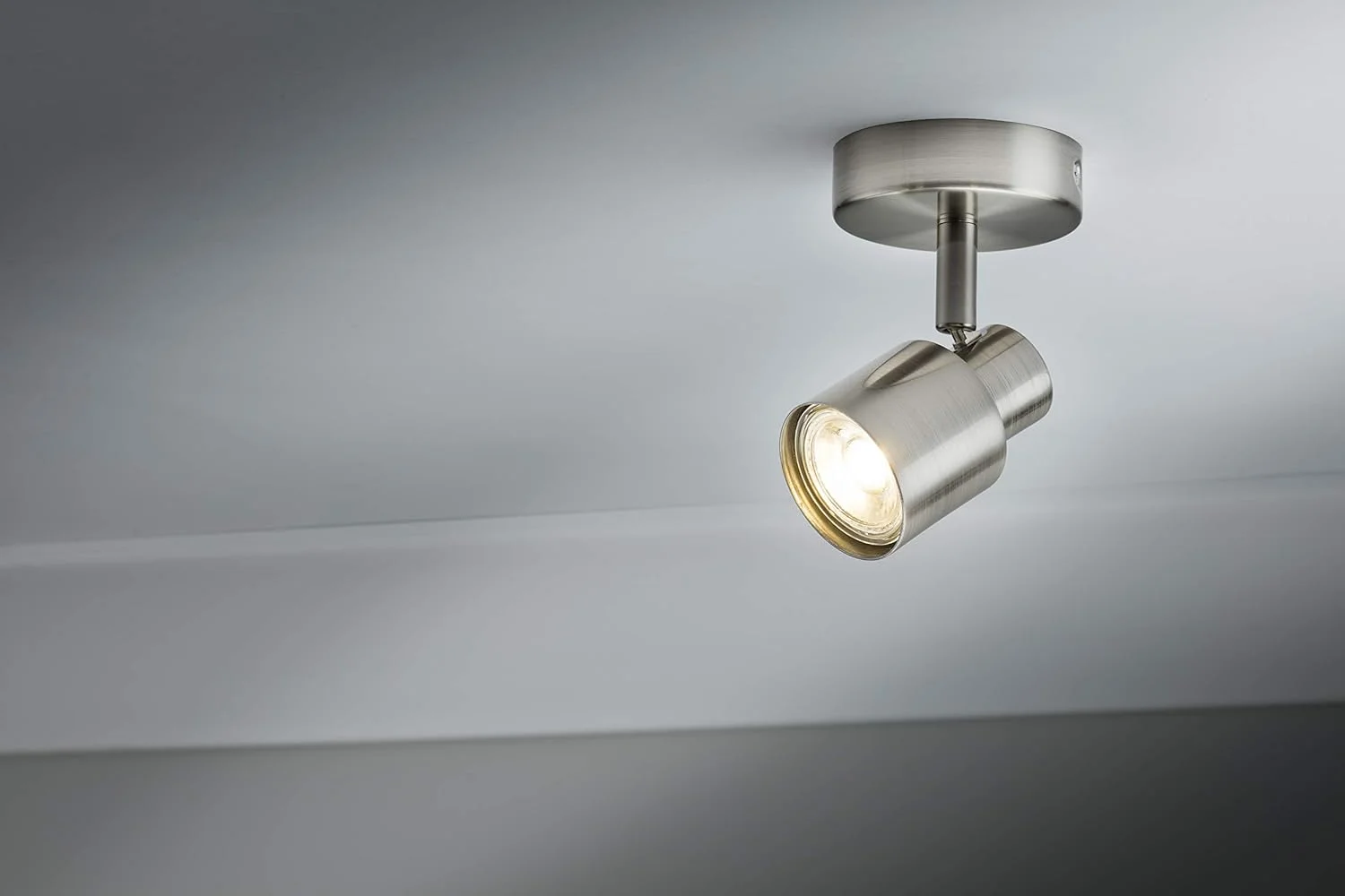 چراغ نقطه‌ای قابل تنظیم GU10 نایتسبریج، فولاد فشرده، 50 وات، برنج عتیقه