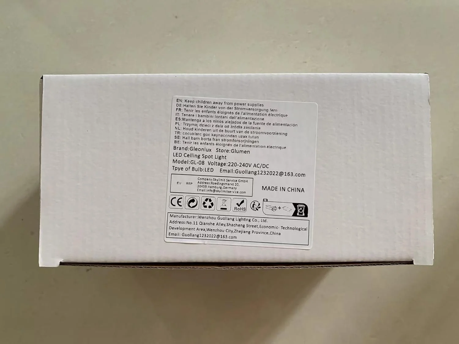 Gleonlux ست 4 عددی چراغ سقفی IP44 مناسب سقف حمام 230 ولت ضد آب قطر 80 x 65 میلی متر آلومینیومی گرد مشکی نور پایین برای ماژول های LED