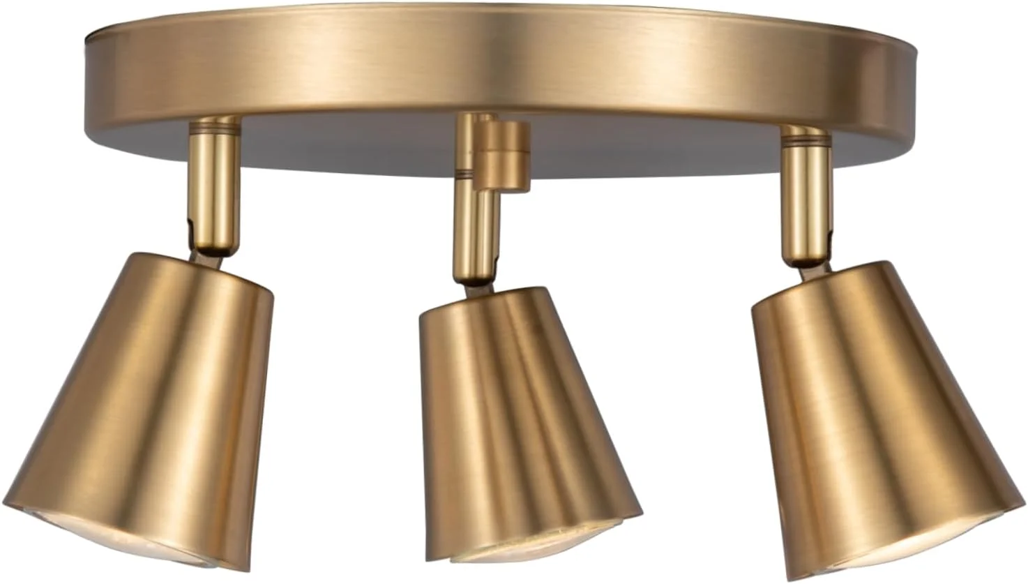 کیت نورپردازی ریلی 3 چراغ، روکش برنجی مات با نورافکن سقفی مدرن توکار برای آشپزخانه، اتاق غذاخوری، اتاق نشیمن، بهبود خانه