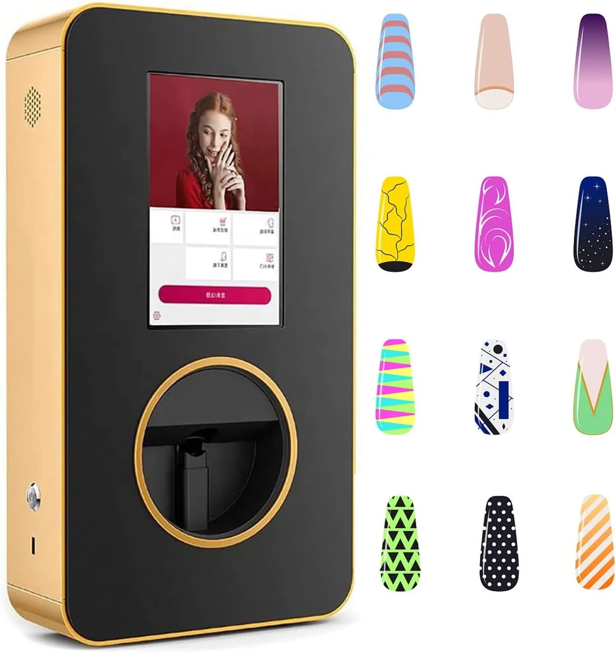 دستگاه چاپگر هوشمند ناخن سه بعدی AJWYSOI، چاپگر هوشمند ناخن - چاپگر دیجیتال هوشمند طراحی ناخن - پشتیبانی از DIY/App/Wifi/Usb، برای کودکان/سالن ناخن/ناخن کار/علاقه مندان به ناخن دستگاه چاپگر هوشمند ناخن سه بعدی AJWYSOI، چاپگر هوشمند ناخن - چاپگر دیجیتال هوشمند طراحی ناخن - پشتیبانی از DIY/App/Wifi/Usb، برای کودکان/سالن ناخن/ناخن کار/علاقه مندان به ناخن