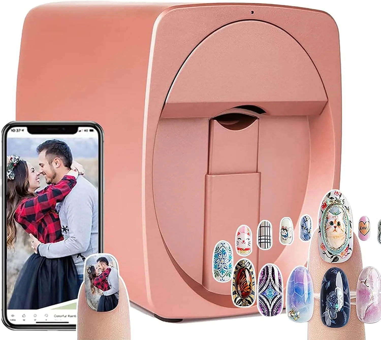 دستگاه چاپ ناخن سه بعدی، دستگاه اتوماتیک هوشمند طراحی ناخن، دستگاه قابل حمل طراحی ناخن با کنترل برنامه/تشخیص لبه های ناخن، پشتیبانی از WiFi/DIY/USB، رزولوشن چاپ 2400 dpi (قرمز) دستگاه چاپ ناخن سه بعدی، دستگاه اتوماتیک هوشمند طراحی ناخن، دستگاه قابل حمل طراحی ناخن با کنترل برنامه/تشخیص لبه های ناخن، پشتیبانی از WiFi/DIY/USB، رزولوشن چاپ 2400 dpi (قرمز)