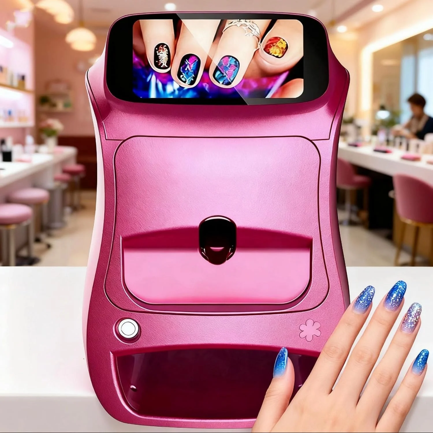 دستگاه چاپ ناخن هوشمند سه بعدی اتوماتیک، دستگاه چاپ دیجیتال هنر ناخن موبایل 20 ثانیه ای با صفحه نمایش لمسی 5 اینچی، برای استفاده در منزل و استودیوهای ناخن دستگاه چاپ ناخن هوشمند سه بعدی اتوماتیک، دستگاه چاپ دیجیتال هنر ناخن موبایل 20 ثانیه ای با صفحه نمایش لمسی 5 اینچی، برای استفاده در منزل و استودیوهای ناخن