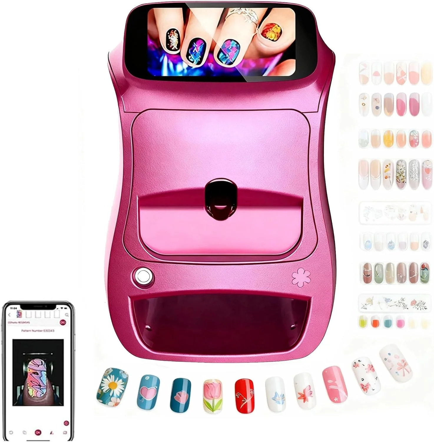 دستگاه چاپگر اتوماتیک سه بعدی طرح ناخن، 1200 DPI و نقاشی 20 ثانیه ای، دستگاه نقاشی ناخن دیجیتال موبایل برای استفاده خانگی و سالن های ناخن، پشتیبانی از WiFi/DIY/USB دستگاه چاپگر اتوماتیک سه بعدی طرح ناخن، 1200 DPI و نقاشی 20 ثانیه ای، دستگاه نقاشی ناخن دیجیتال موبایل برای استفاده خانگی و سالن های ناخن، پشتیبانی از WiFi/DIY/USB