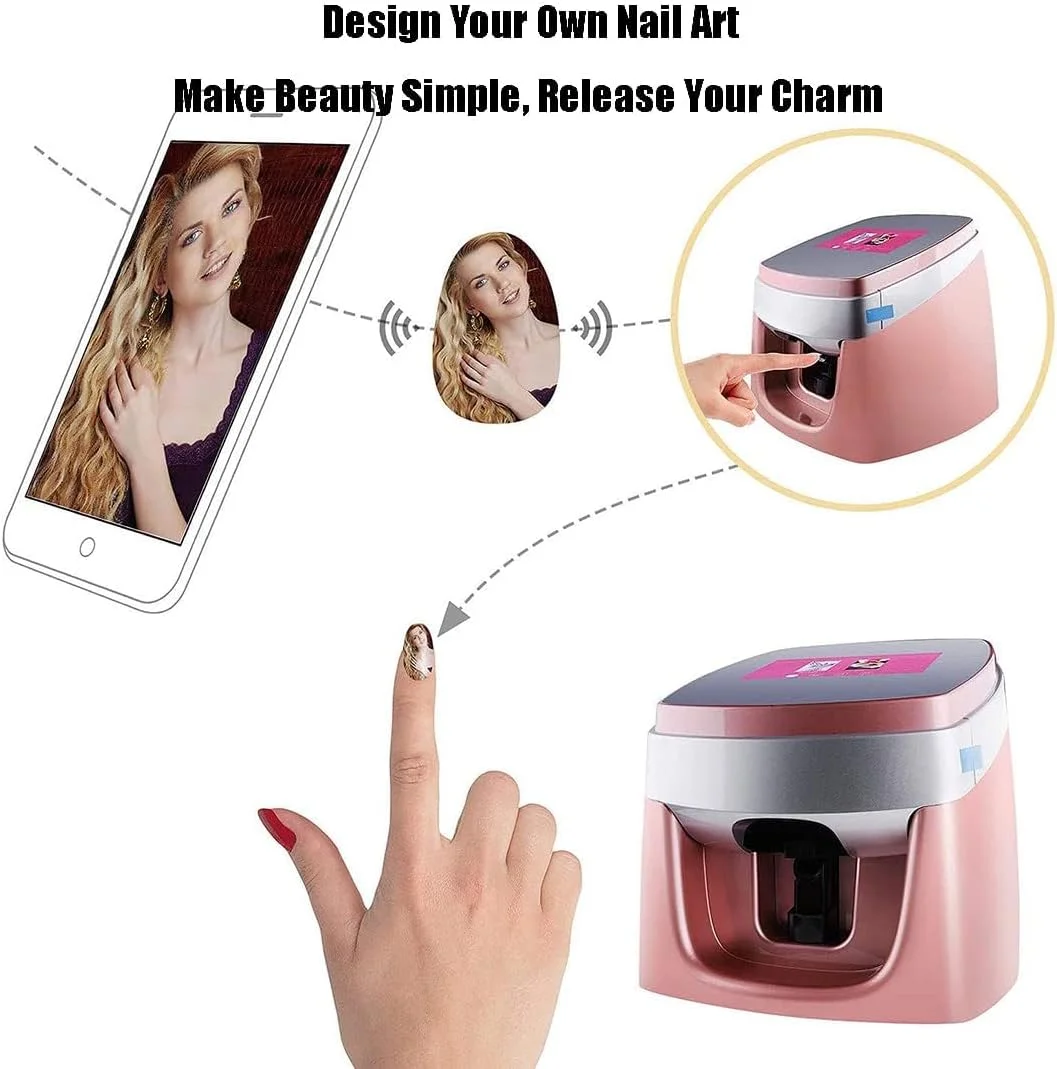 دستگاه چاپگر سه بعدی طرح ناخن AJWYSOI، دستگاه طراحی ناخن با صفحه لمسی HD 7 اینچی، پشتیبانی از WiFi/DIY، تشخیص هوش مصنوعی سطح ناخن، چاپگر هوشمند اتوماتیک ناخن برای دوستداران ناخن در سالن ناخن خانگی دستگاه چاپگر سه بعدی طرح ناخن AJWYSOI، دستگاه طراحی ناخن با صفحه لمسی HD 7 اینچی، پشتیبانی از WiFi/DIY، تشخیص هوش مصنوعی سطح ناخن، چاپگر هوشمند اتوماتیک ناخن برای دوستداران ناخن در سالن ناخن خانگی