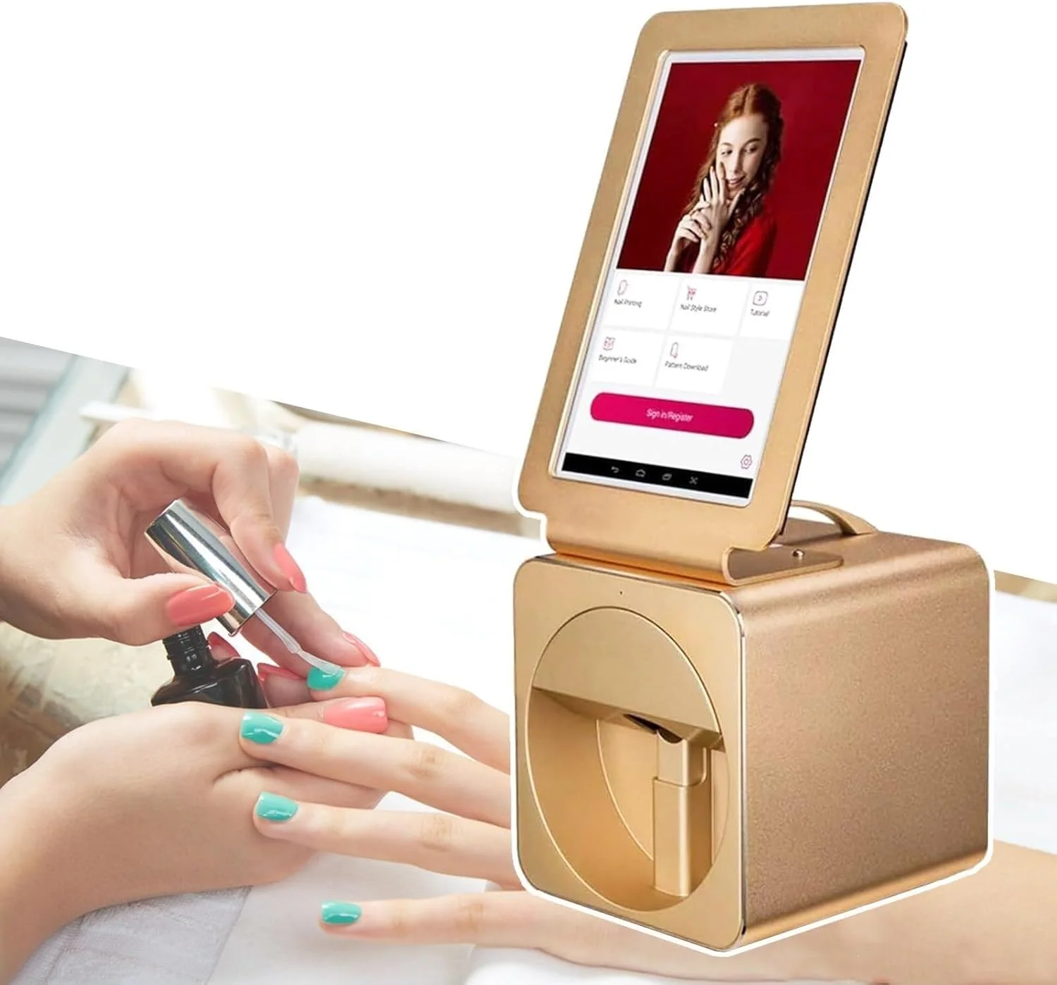دستگاه چاپ ناخن هنری سه بعدی با صفحه نمایش 10.1 اینچی، دستگاه چند منظوره طراحی ناخن، ابزار طراحی ناخن برای سالن های ناخن/علاقه مندان به ناخن دستگاه چاپ ناخن هنری سه بعدی با صفحه نمایش 10.1 اینچی، دستگاه چند منظوره طراحی ناخن، ابزار طراحی ناخن برای سالن های ناخن/علاقه مندان به ناخن