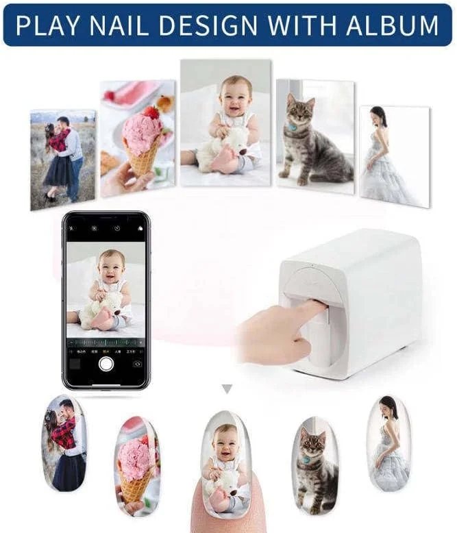 دستگاه چاپگر سه بعدی هوشمند ناخن، تشخیص هوش مصنوعی سطح ناخن، شناسایی خودکار - پشتیبانی از WiFi/DIY/USB، ربات چاپ ناخن DIY، برای سالن ناخن خانگی، سفید دستگاه چاپگر سه بعدی هوشمند ناخن، تشخیص هوش مصنوعی سطح ناخن، شناسایی خودکار - پشتیبانی از WiFi/DIY/USB، ربات چاپ ناخن DIY، برای سالن ناخن خانگی، سفید