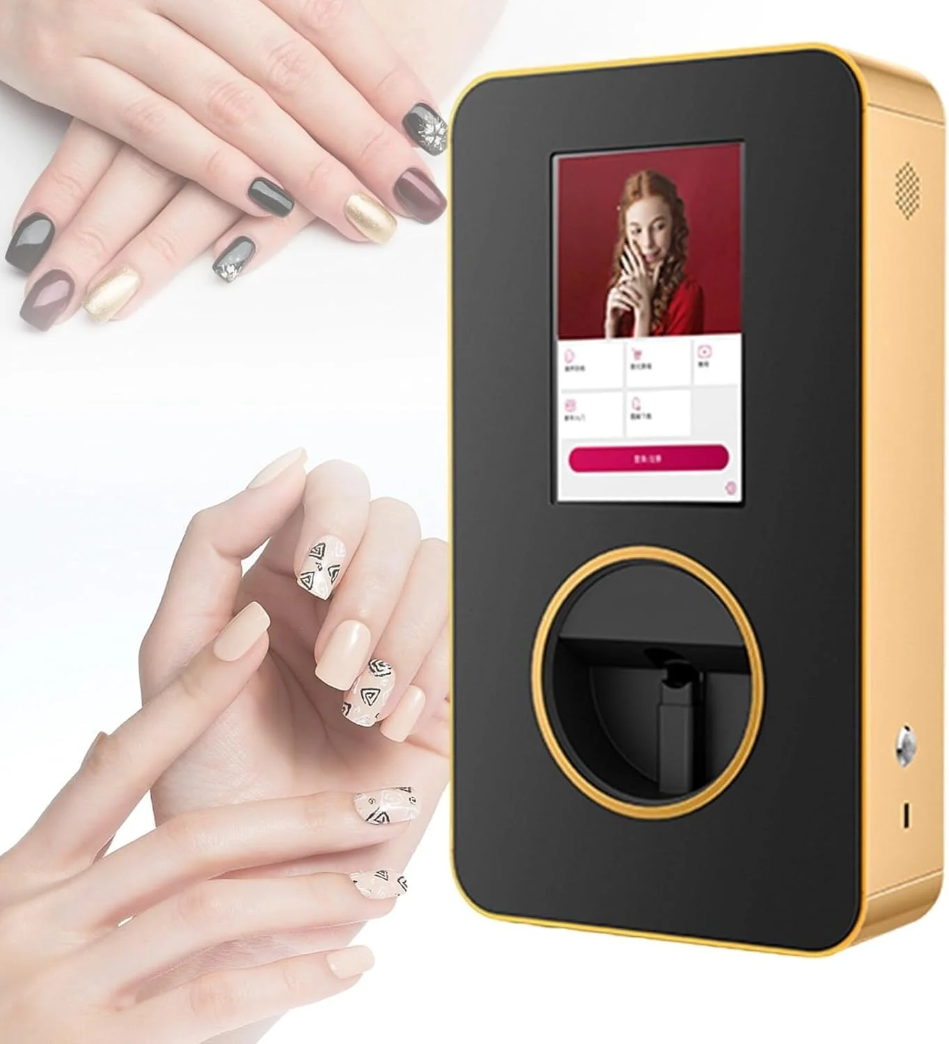 دستگاه چاپ طرح ناخن رومیزی، دستگاه نقاشی ناخن قابل حمل با کنترل صفحه نمایش برای علاقه مندان به هنر ناخن دستگاه چاپ طرح ناخن رومیزی، دستگاه نقاشی ناخن قابل حمل با کنترل صفحه نمایش برای علاقه مندان به هنر ناخن