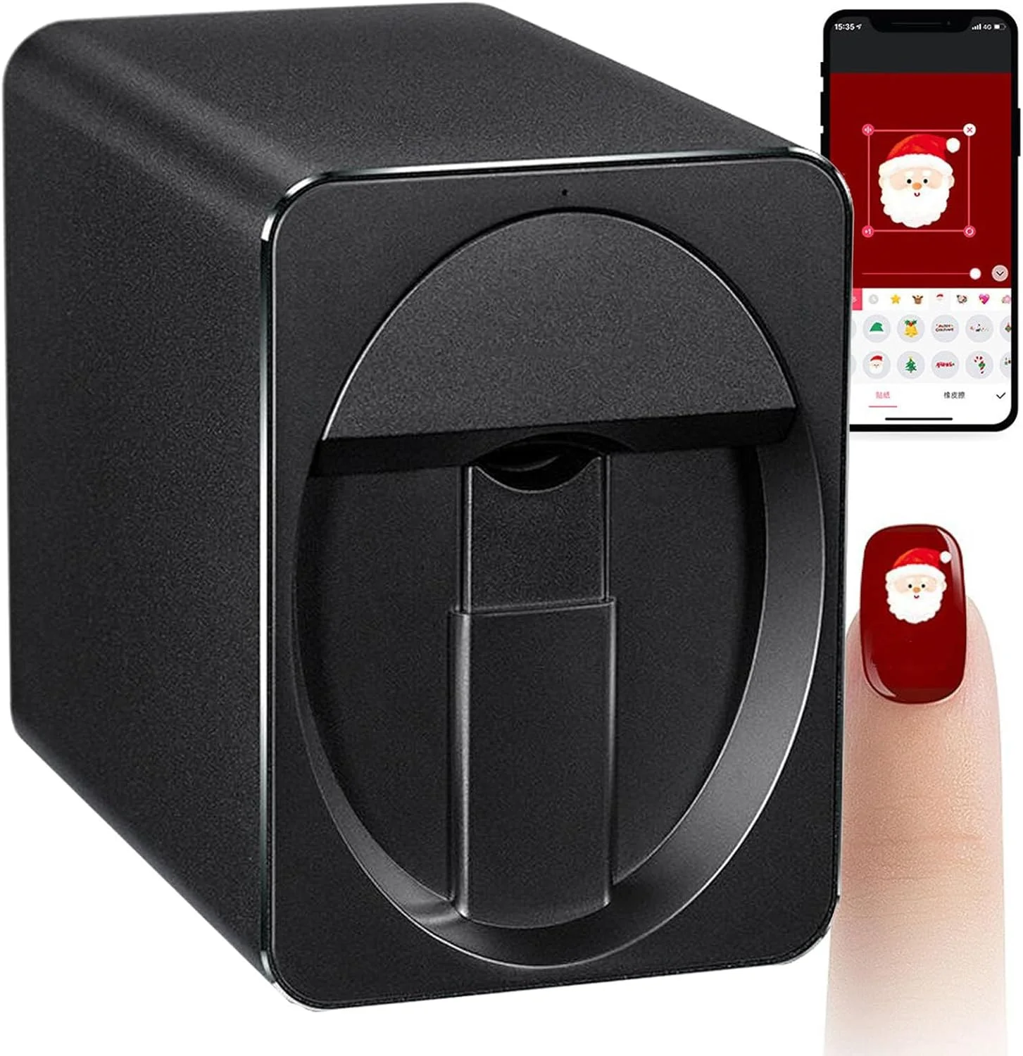 دستگاه چاپ طرح ناخن سه بعدی هوشمند، دستگاه چاپ خودکار قابل حمل برای سالن خانگی، پشتیبانی از WiFi/DIY/USB، دستگاه طراحی ناخن برای دوستداران ناخن، صورتی (مشکی) دستگاه چاپ طرح ناخن سه بعدی هوشمند، دستگاه چاپ خودکار قابل حمل برای سالن خانگی، پشتیبانی از WiFi/DIY/USB، دستگاه طراحی ناخن برای دوستداران ناخن، صورتی (مشکی)