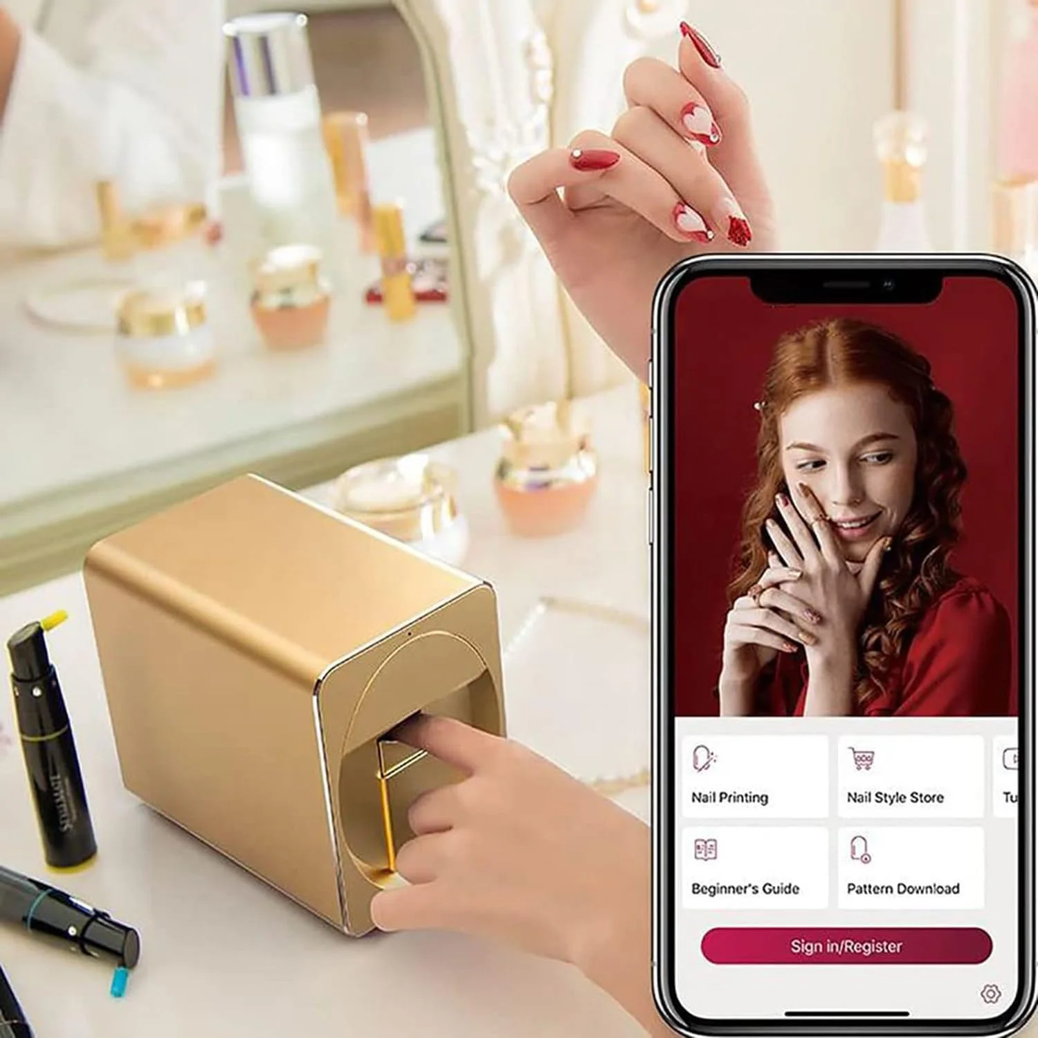دستگاه چاپ ناخن سه بعدی WRQzxcv، دستگاه چاپ هوشمند و اتوماتیک ناخن، پشتیبانی از وای فای/DIY/Usb، دستگاه چاپ ناخن موبایل برای استفاده در منزل و سالن ناخن دستگاه چاپ ناخن سه بعدی WRQzxcv، دستگاه چاپ هوشمند و اتوماتیک ناخن، پشتیبانی از وای فای/DIY/Usb، دستگاه چاپ ناخن موبایل برای استفاده در منزل و سالن ناخن