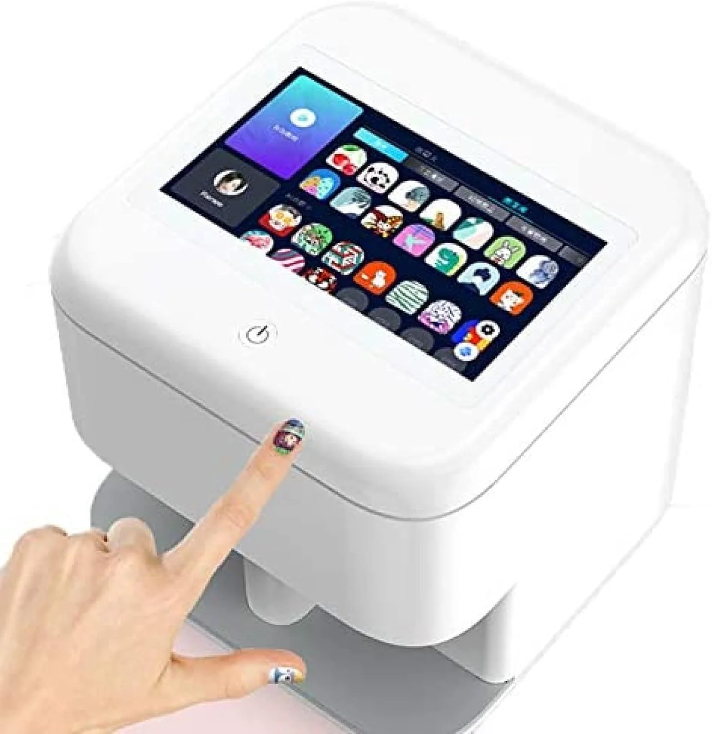 دستگاه چاپ ناخن سه بعدی 2022 - دستگاه هوشمند چاپ ناخن - چاپگر هوشمند دیجیتال هنر ناخن با قابلیت DIY/App/Wifi/Usb برای کودکان/سالن ناخن/ناخن کاران/علاقه مندان به ناخن، GQYYS