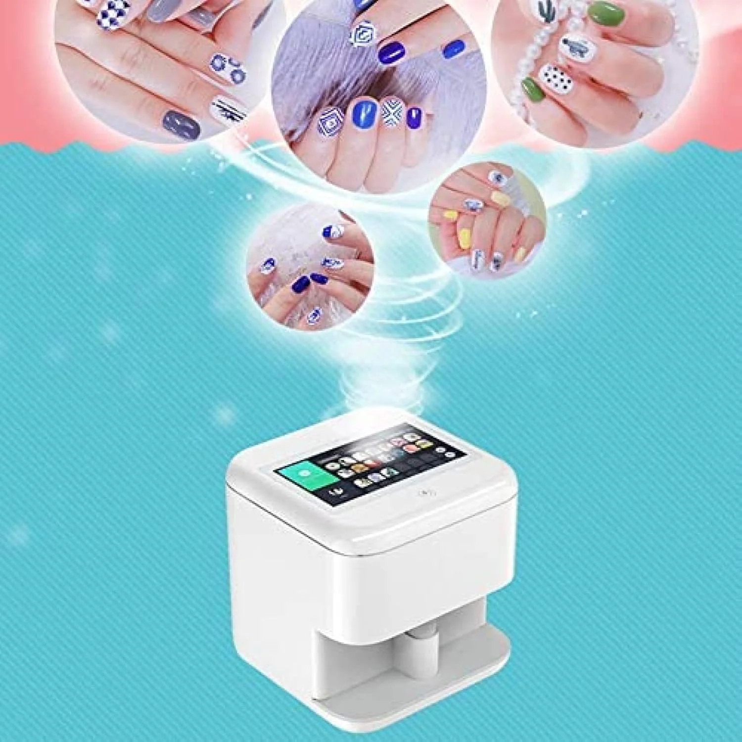 دستگاه چاپ ناخن سه بعدی 2022 - دستگاه هوشمند چاپ ناخن - چاپگر هوشمند دیجیتال هنر ناخن با قابلیت DIY/App/Wifi/Usb برای کودکان/سالن ناخن/ناخن کاران/علاقه مندان به ناخن، GQYYS دستگاه چاپ ناخن سه بعدی 2022 - دستگاه هوشمند چاپ ناخن - چاپگر هوشمند دیجیتال هنر ناخن با قابلیت DIY/App/Wifi/Usb برای کودکان/سالن ناخن/ناخن کاران/علاقه مندان به ناخن، GQYYS