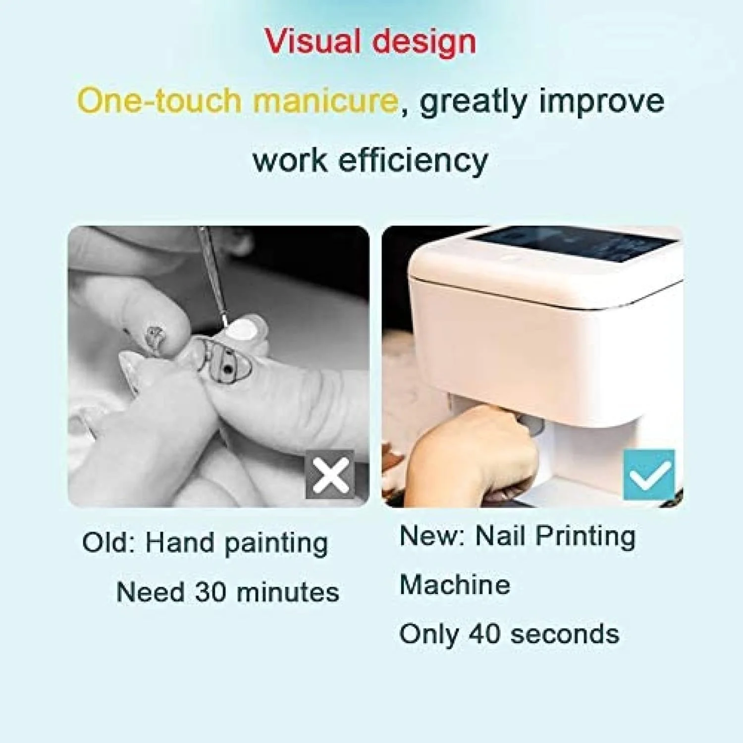 دستگاه چاپ ناخن سه بعدی 2022 - دستگاه هوشمند چاپ ناخن - چاپگر هوشمند دیجیتال هنر ناخن با قابلیت DIY/App/Wifi/Usb برای کودکان/سالن ناخن/ناخن کاران/علاقه مندان به ناخن، GQYYS دستگاه چاپ ناخن سه بعدی 2022 - دستگاه هوشمند چاپ ناخن - چاپگر هوشمند دیجیتال هنر ناخن با قابلیت DIY/App/Wifi/Usb برای کودکان/سالن ناخن/ناخن کاران/علاقه مندان به ناخن، GQYYS