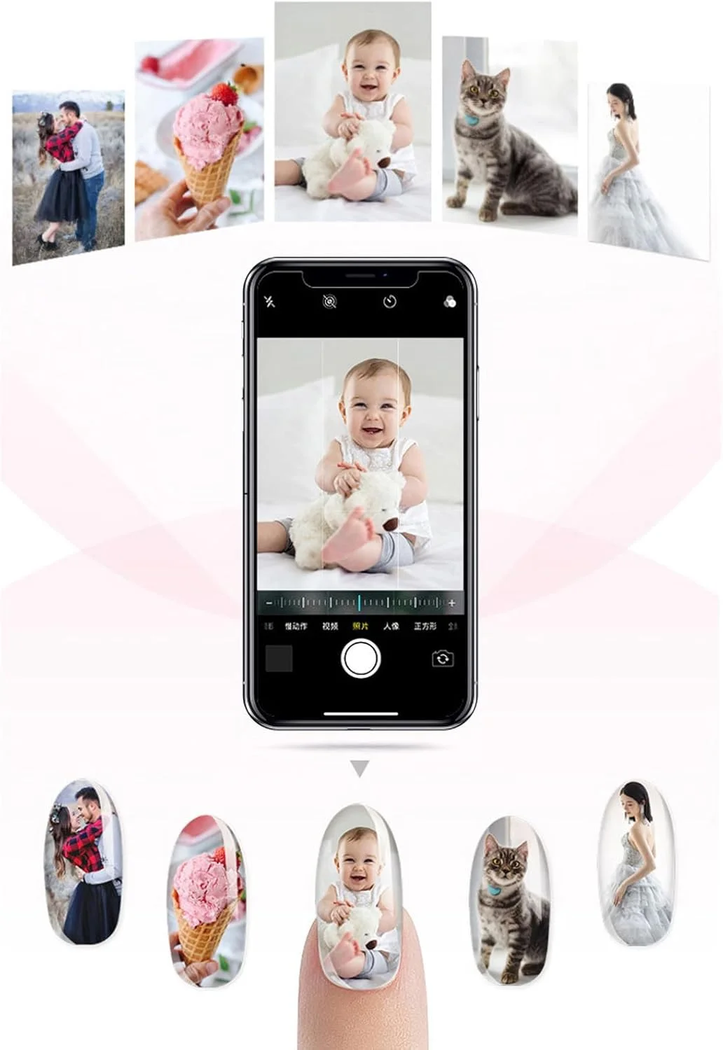 دستگاه چاپ ناخن سه بعدی هوشمند اتوماتیک، چاپگر قابل حمل هنر ناخن، دستگاه هنر ناخن چاپگر سه بعدی، پشتیبانی از الگوهای DIY تلفن همراه دستگاه چاپ ناخن سه بعدی هوشمند اتوماتیک، چاپگر قابل حمل هنر ناخن، دستگاه هنر ناخن چاپگر سه بعدی، پشتیبانی از الگوهای DIY تلفن همراه