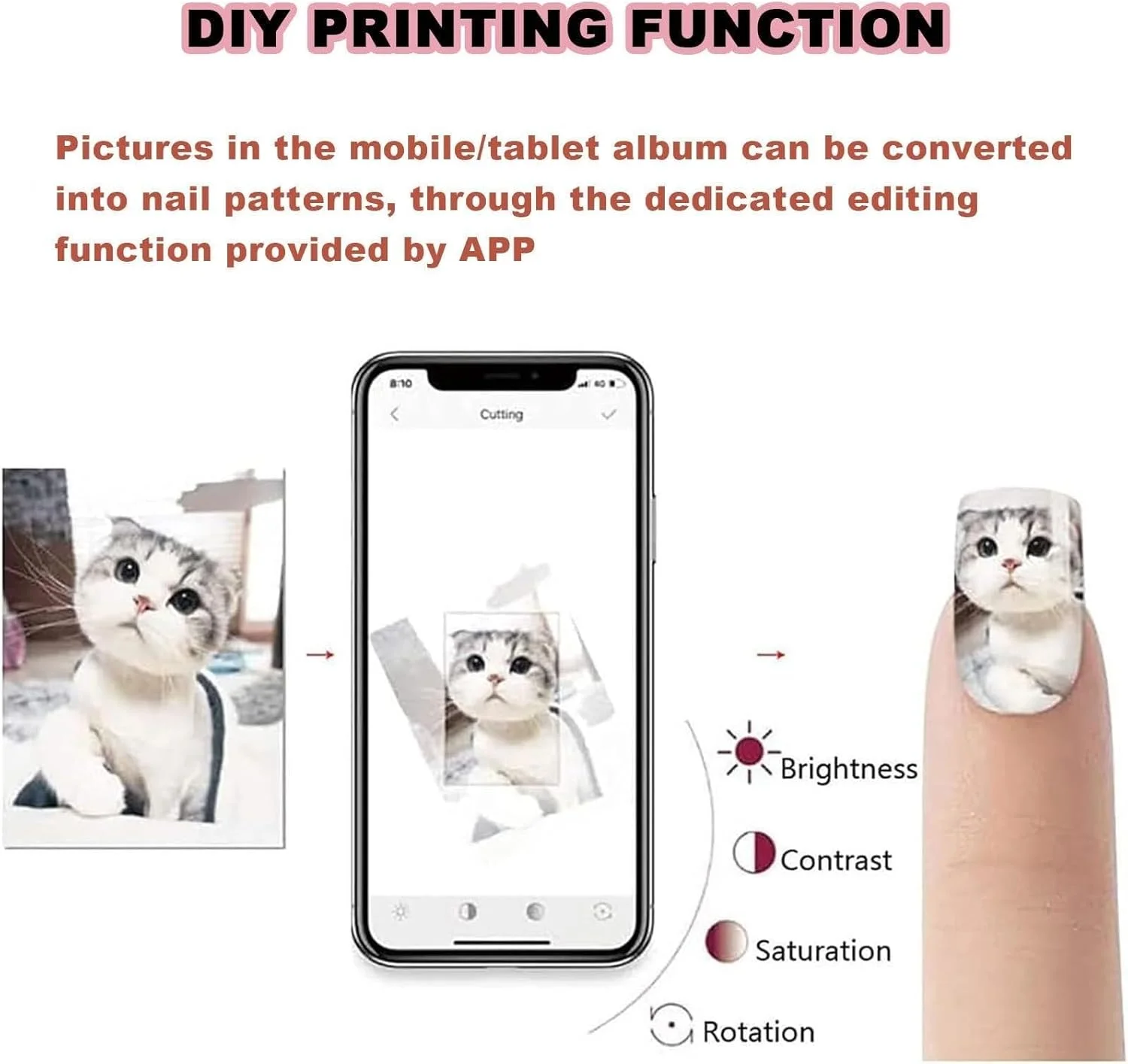 دستگاه چاپ طرح ناخن رومیزی، دستگاه چاپگر سه بعدی ناخن، برای زیبایی و مراقبت شخصی، دستگاه قابل حمل طراحی ناخن دستگاه چاپ طرح ناخن رومیزی، دستگاه چاپگر سه بعدی ناخن، برای زیبایی و مراقبت شخصی، دستگاه قابل حمل طراحی ناخن