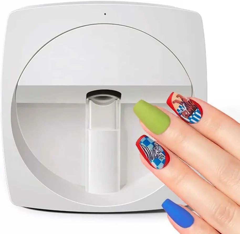 دستگاه چاپگر سه بعدی ناخن، دستگاه چاپگر طرح های سفارشی ناخن، چاپگر هوشمند اتوماتیک سه بعدی ناخن، تجهیزات قابل حمل چند منظوره هوشمند AI، نقاشی 35 ثانیه ای