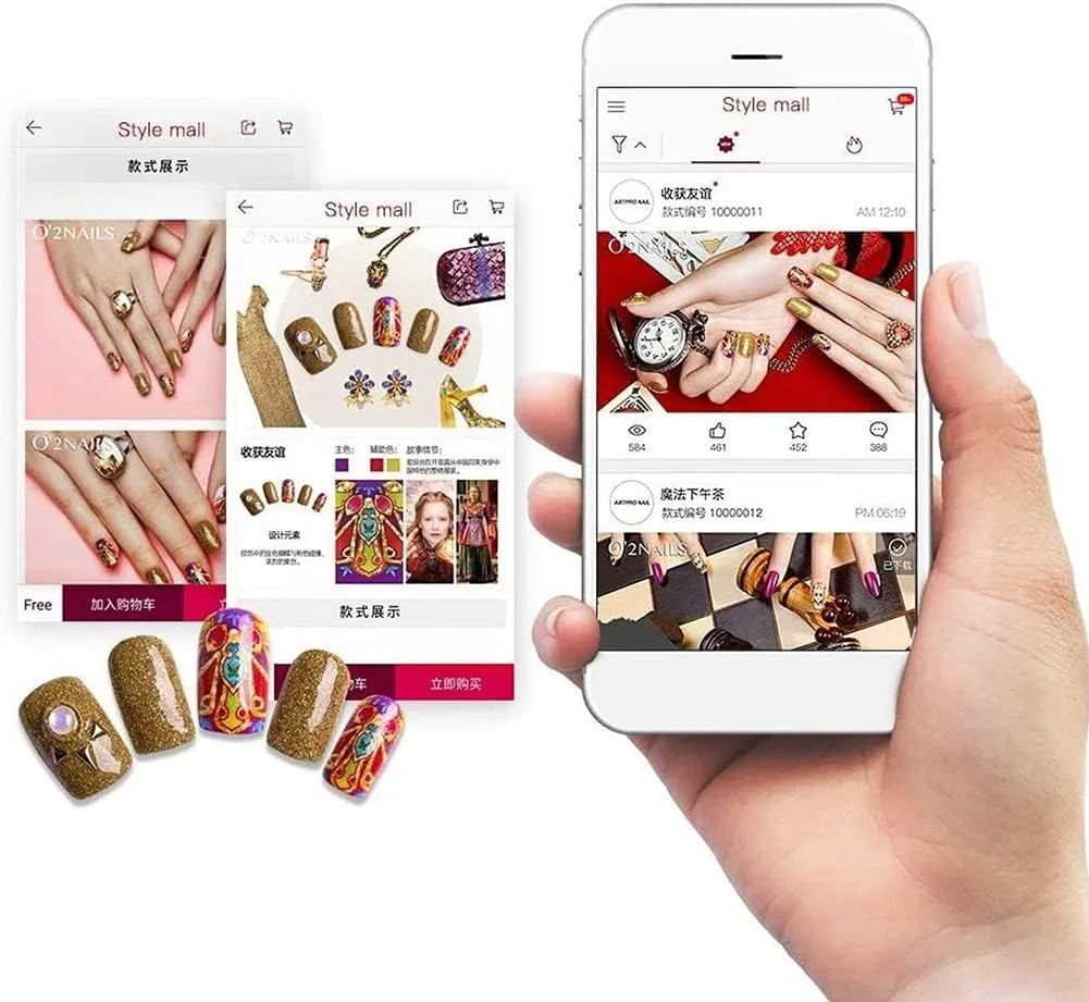 دستگاه چاپگر سه بعدی ناخن، دستگاه چاپگر طرح های سفارشی ناخن، چاپگر هوشمند اتوماتیک سه بعدی ناخن، تجهیزات قابل حمل چند منظوره هوشمند AI، نقاشی 35 ثانیه ای دستگاه چاپگر سه بعدی ناخن، دستگاه چاپگر طرح های سفارشی ناخن، چاپگر هوشمند اتوماتیک سه بعدی ناخن، تجهیزات قابل حمل چند منظوره هوشمند AI، نقاشی 35 ثانیه ای