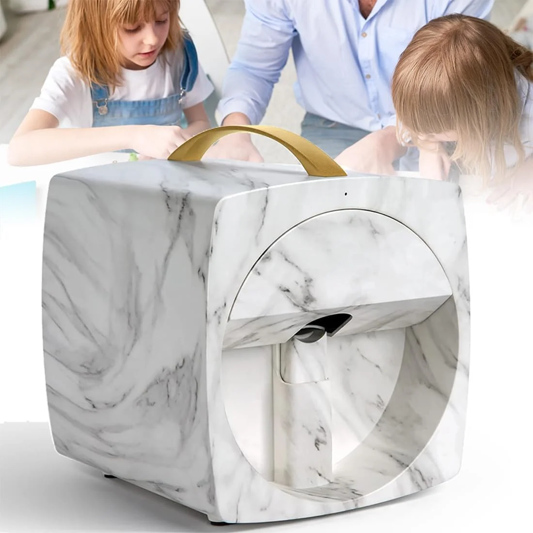 دستگاه چاپ ناخن طرح دار سه بعدی HLGKBY، بافت مرمر/هوشمند خودکار، پشتیبانی از WiFi/DIY/USB، دستگاه چاپ چند منظوره قابل حمل، رنگ آمیزی دقیق با یک کلیک، تجربه جدید طراحی ناخن