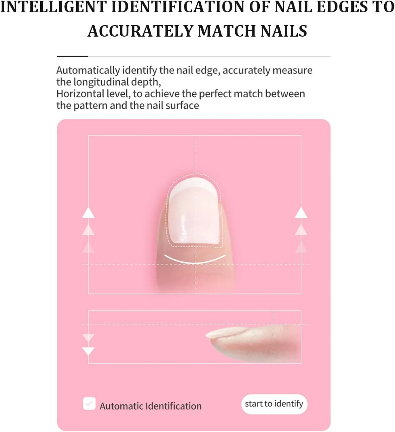 دستگاه چاپ ناخن، دستگاه هوشمند سه بعدی طراحی ناخن، چاپگر دیجیتال قابل حمل هنر ناخن با وضوح 4800 DPI، پشتیبانی از برنامه/DIY، تجهیزات حرفه ای برای زیبایی و مراقبت شخصی
