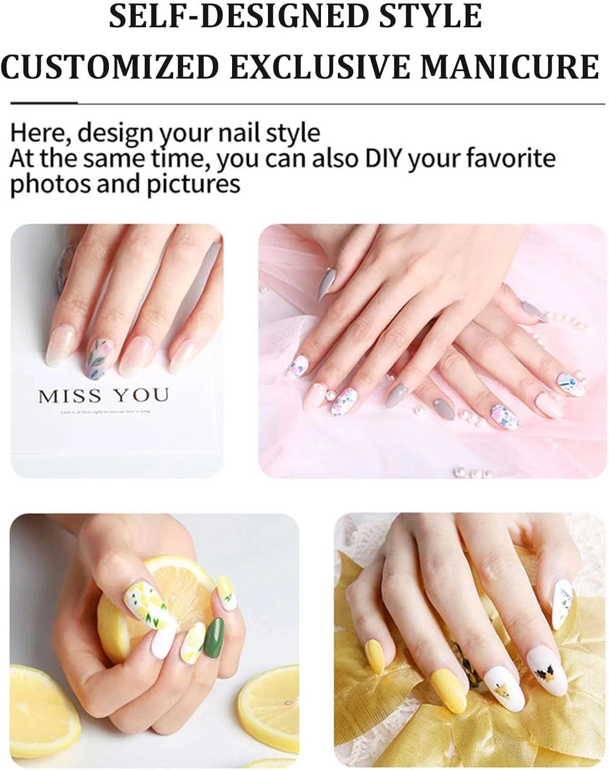 دستگاه چاپ ناخن، دستگاه هوشمند سه بعدی طراحی ناخن، چاپگر دیجیتال قابل حمل هنر ناخن با وضوح 4800 DPI، پشتیبانی از برنامه/DIY، تجهیزات حرفه ای برای زیبایی و مراقبت شخصی