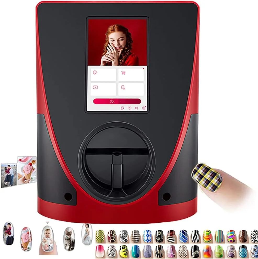 دستگاه چاپ هوشمند طرح ناخن UPIKIT، دستگاه چاپ سه بعدی اتوماتیک مانیکور، دستگاه چاپ فیلم طرح عکس روی ناخن، هوشمند اتوماتیک، چاپ و خشک کردن همزمان، تجهیزات حرفه ای هنر ناخن