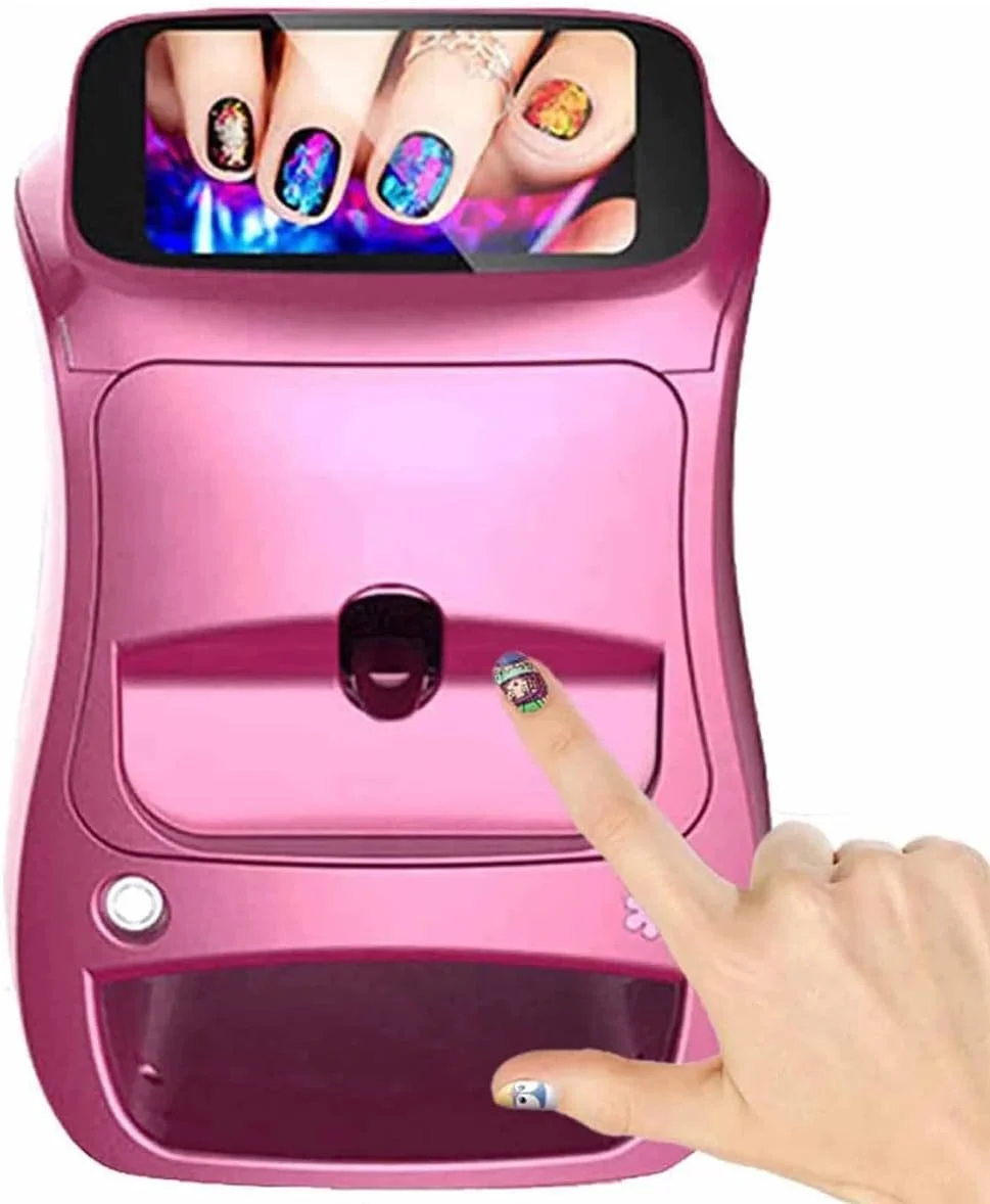 دستگاه چاپ ناخن سه بعدی قابل حمل HYPKUTY با صفحه لمسی، پشتیبانی از WiFi/DIY، مناسب برای طراحی ناخن در منزل