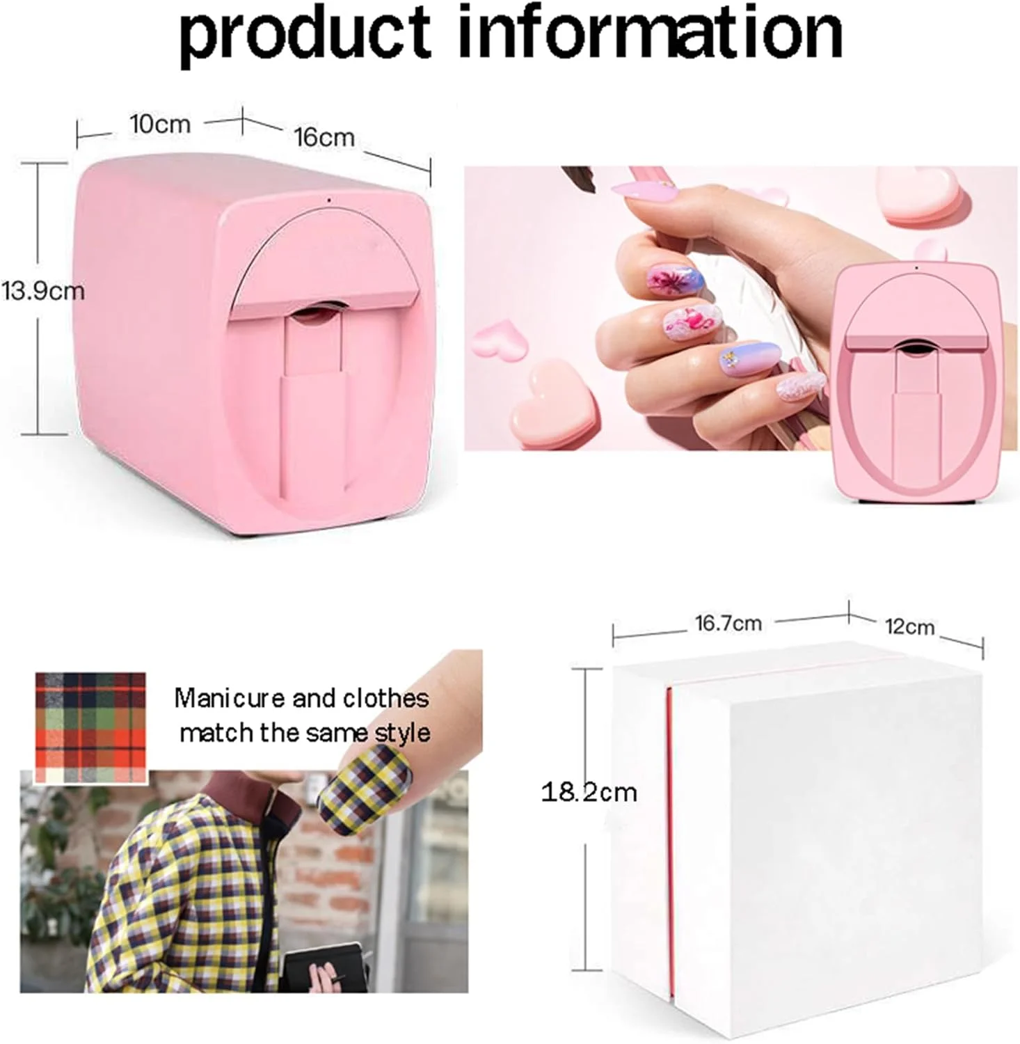 دستگاه چاپ طرح ناخن - قابل حمل، دستگاه چاپ هوشمند سه بعدی اتوماتیک ناخن، 2400 DPI، پشتیبانی از DIY، کنترل از طریق برنامه، سازگار با: همه نسخه ها، برای استودیو ناخن/ناخن کار/دوستداران ناخن، طلایی دستگاه چاپ طرح ناخن - قابل حمل، دستگاه چاپ هوشمند سه بعدی اتوماتیک ناخن، 2400 DPI، پشتیبانی از DIY، کنترل از طریق برنامه، سازگار با: همه نسخه ها، برای استودیو ناخن/ناخن کار/دوستداران ناخن، طلایی