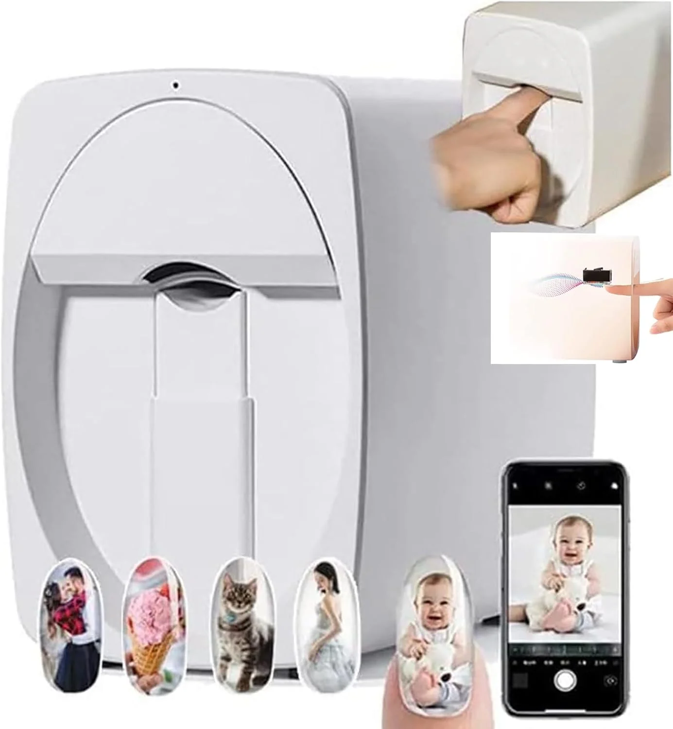 دستگاه چاپگر سه بعدی ناخن WhCeoy (پشتیبانی از Wifi/App)، دستگاه چاپگر چند منظوره هنر ناخن، هوشمند قابل حمل، رزولوشن چاپ 2400 Dpi، چاپ ناخن DIY، B دستگاه چاپگر سه بعدی ناخن WhCeoy (پشتیبانی از Wifi/App)، دستگاه چاپگر چند منظوره هنر ناخن، هوشمند قابل حمل، رزولوشن چاپ 2400 Dpi، چاپ ناخن DIY، B