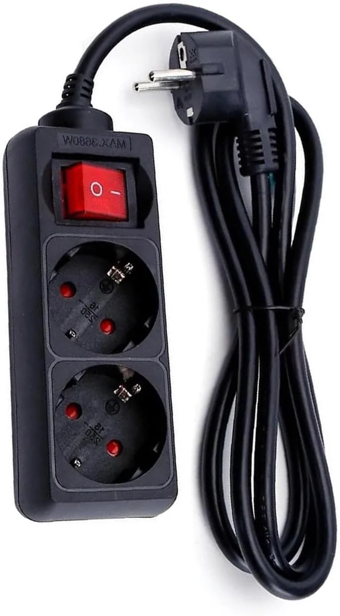 سه راهی برق 3M 3G با سیم 3 متری و کلید، 1.5 میلی متر مربع، برای اتصالات الکتریکی ایمن و آسان در خانه یا محل کار