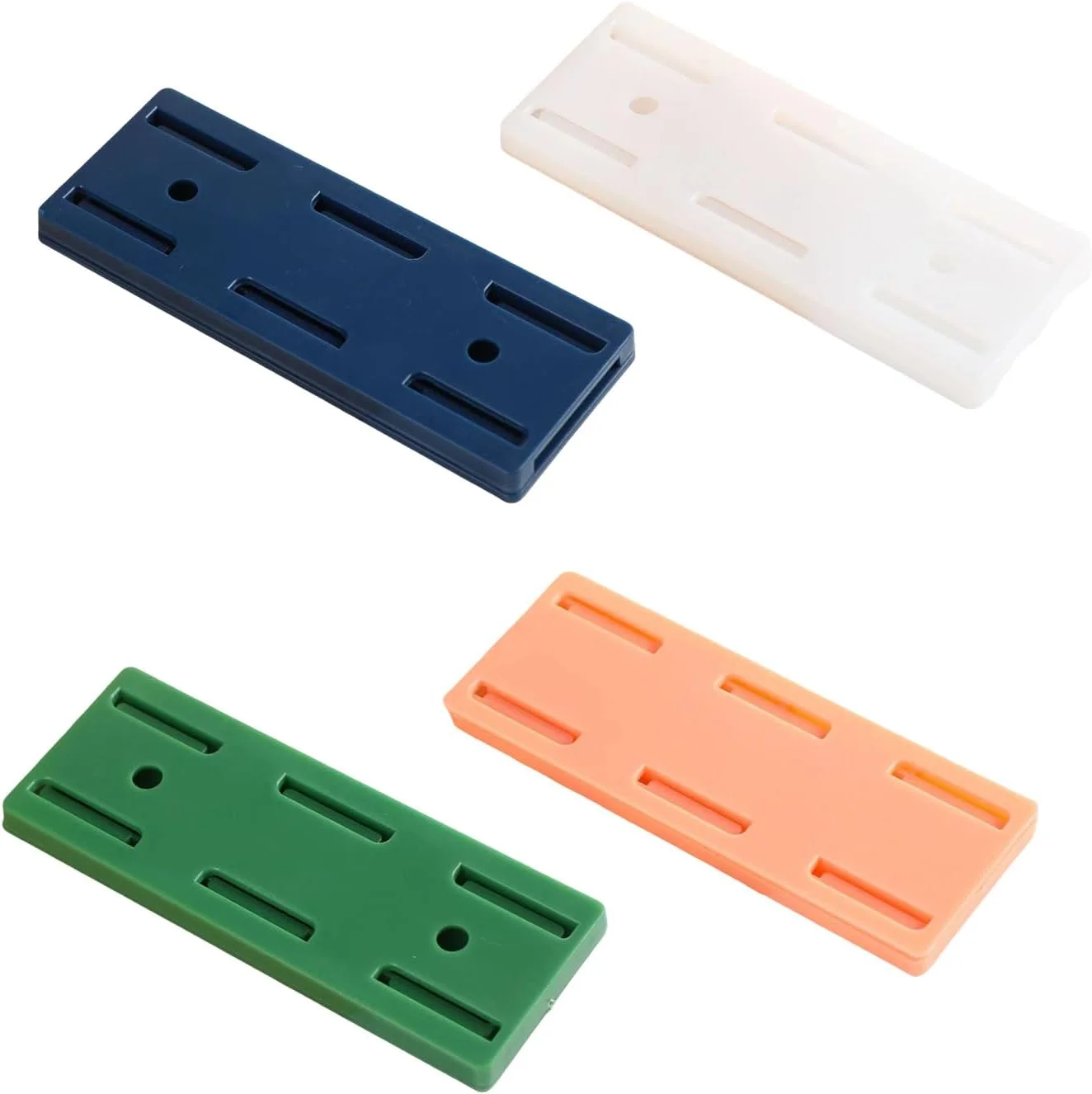 4 عدد نگهدارنده دو طرفه پریز بدون نیاز به سوراخکاری، نگهدارنده چند راهی برق، نصب دیواری با چسب، 4 رنگ مناسب برای خانه، اداره، آشپزخانه