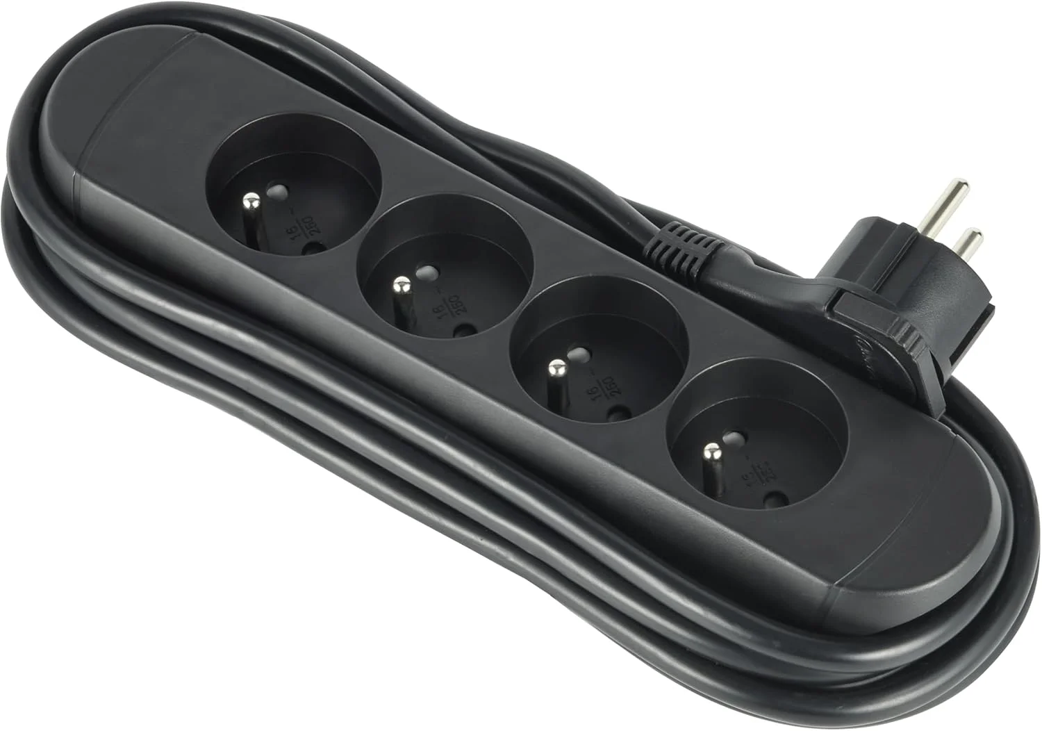 محافظ برق الکترالاین 32057 با 4 پریز فرانسوی و جمع کننده کابل، کابل 3 متری 16 آمپر