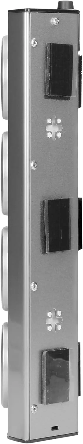 محافظ برق آشپزخانه Electraline 35469 استیل با کابل، 4 پریز فرانسوی 16 آمپر 2P+T