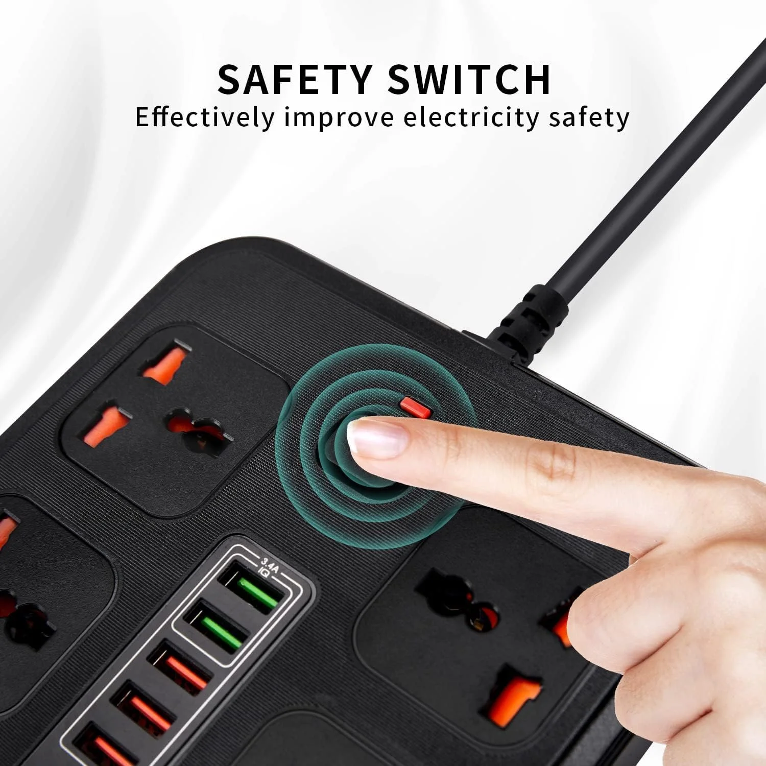 محافظ برق الترایزون با پورت USB و Type C - دارای 4 پریز AC، 5 پورت USB و 1 پورت Type C، سیم удлинитель تخت، ایستگاه رومیزی جمع و جور برای خانه، دفتر و مسافرت محافظ برق الترایزون با پورت USB و Type C - دارای 4 پریز AC، 5 پورت USB و 1 پورت Type C، سیم удлинитель تخت، ایستگاه رومیزی جمع و جور برای خانه، دفتر و مسافرت