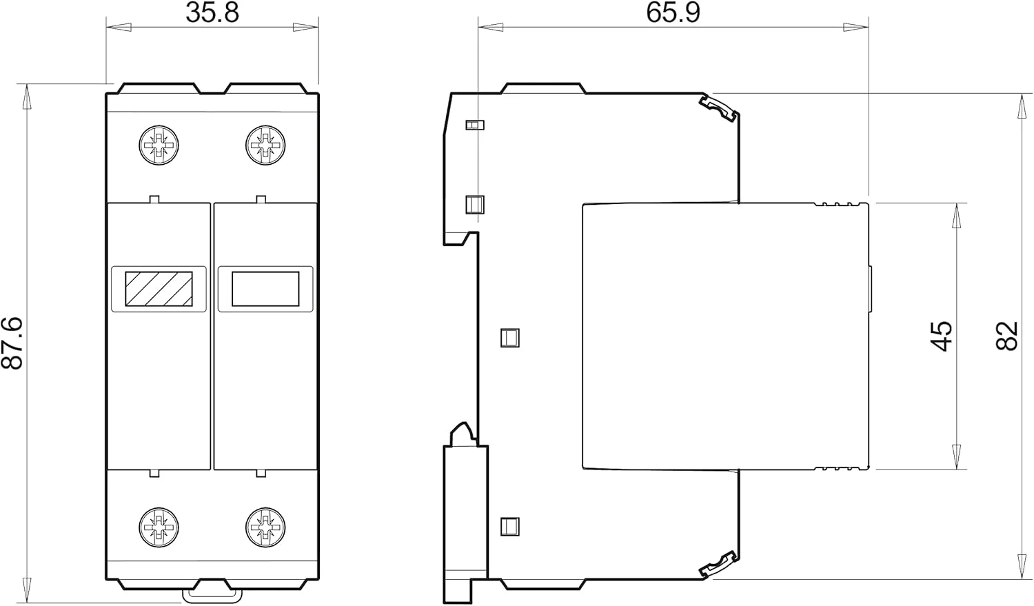 سری Finder 7P - محافظ ولتاژ SPD نوع 2، 1 واریستور + 1 Gdt سری Finder 7P - محافظ ولتاژ SPD نوع 2، 1 واریستور + 1 Gdt