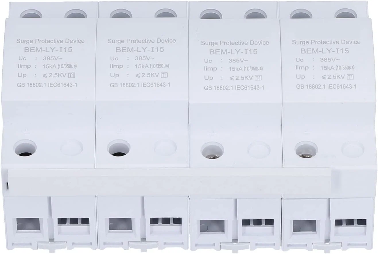 محافظ ولتاژ گیر گرافیت گپ مدل 4P15KA سری SPD با شکل موج 10/350uS برای حفاظت سطح اول در خطوط تک فاز و سه فاز