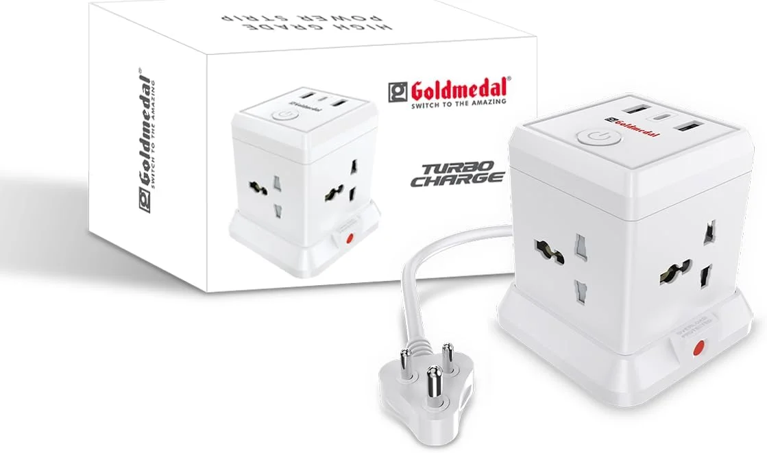 چند راهی برق گلد مدال مدل Turbocharge 4+3