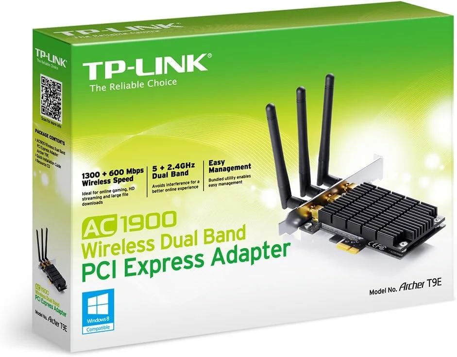آداپتور PCI Express بی سیم دو بانده TP-Link Archer T9E AC1900 آداپتور PCI Express بی سیم دو بانده TP-Link Archer T9E AC1900