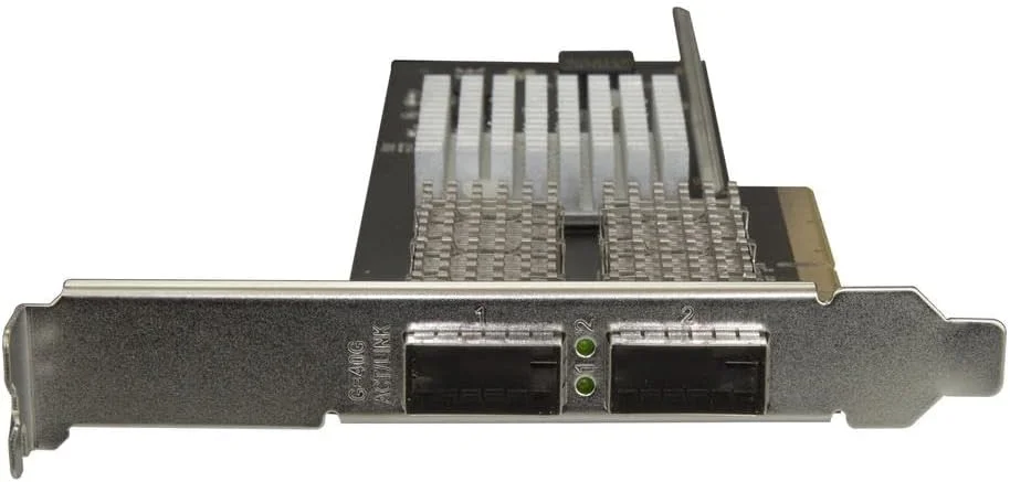 کارت شبکه دو پورت چهارهسته ای QSFP+ استار تک - آداپتور همگرا چهارهسته ای QSFP+ باز اینتل XL710 - کارت شبکه سرور اترنت 40 گیگابیتی PCIe - کارت LAN فیبر نوری 40GbE - Dell PowerEdge HPE ProLiant (PEX40GQSFDPI)