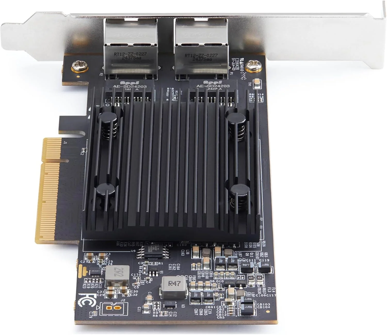 کارت شبکه دو پورت PCIe 10Gb اترنت StarTech.com، سازگار با ویندوز و لینوکس، چیپست BCM57416، 10GBASE-T، کارت NIC، TAA