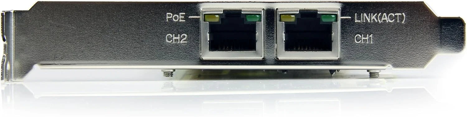 آداپتور کارت شبکه دو پورت PCI Express گیگابیتی اترنت - آداپتور سرور 2 پورت PCIe NIC 10/100/1000 با PoE PSE (ST2000PEXPSE) قرمز