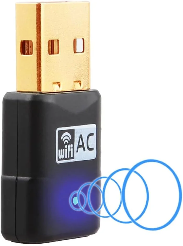 دانگل وای فای NALACAL، دانگل وای فای USB 600 مگابیت بر ثانیه، آداپتور وای فای USB شبکه بی سیم کوچک، آداپتور وای فای USB دو باند 5 گیگاهرتز 2.4 گیگاهرتز برای رایانه شخصی، آداپتور وای فای USB با بهره بالا برای ویندوز 7، 8، 10، 11، XP